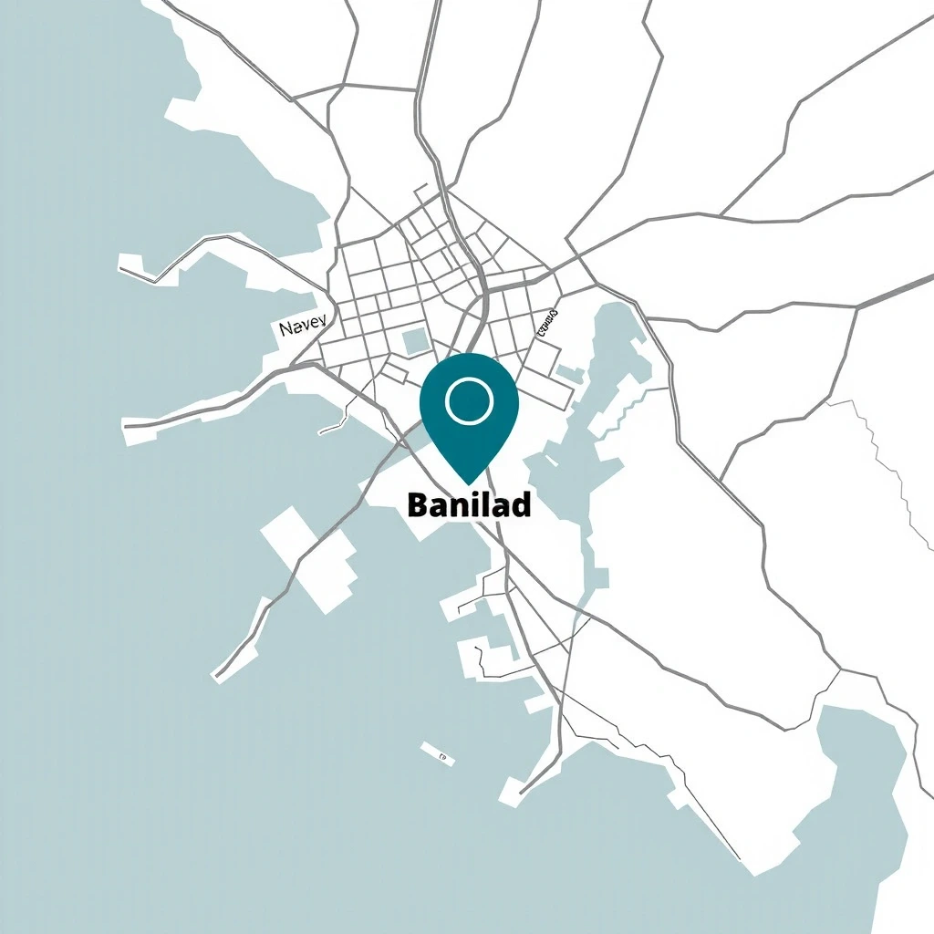 Map showing Banilad area of Cebu City
